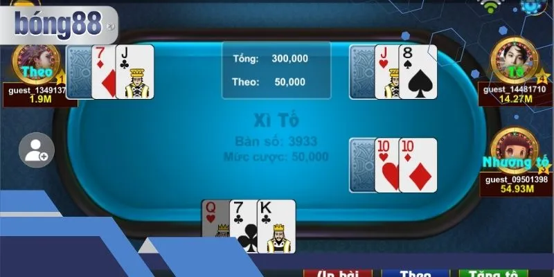 Hướng dẫn chơi xì tố Bong88 để có trải nghiệm thú vị