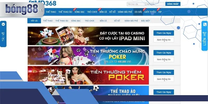 Đánh Giá CMD368 Tại Bong88 Chi Tiết - Có Nên Chơi Không?