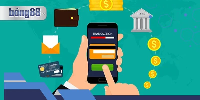Truy cập mục “Transaction” để xem lại lịch sử nạp rút tiền Bong88